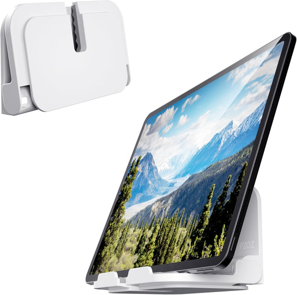 pzoz Wall Mount Cell Phone Holder for Outlet, Foldable Stand for Bathroom, Kitchen, Compatible with iPhone
