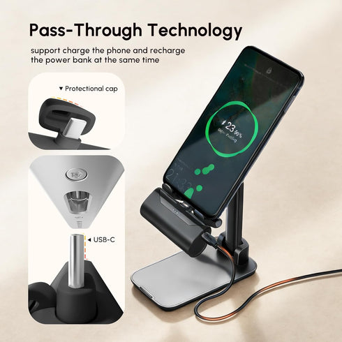 TCNOLL 15/16/17 4800mah Pack Small Portable USB C Power Bank for iPhone series, Little Portable Charger for Samsung