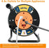 EP Extension Cord Storage Reel with 4-Grounded Outlets, Heavy Duty Open Cord Reel for Power Cords