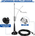 BINGFU 27MHz PL259 CB Radio Antenna & BNC Male Magnetic Base Compatible with Cobra Midland Uniden Maxon President