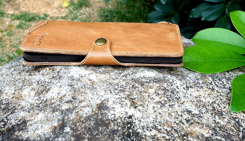 Yogurt S25 S25 Case for Samsung Galaxy Ultra, Genuine Leather Wallet Cover for Samsung Ultra, Handmade Brown