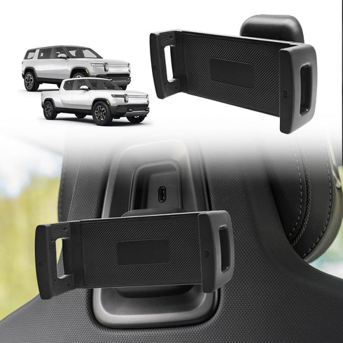 BestEvMod Seat Back Anchor Phone Holder, 1/4 Screw Mount, MagSafe Compatible with 2022-2024 Rivian R1T&R1S