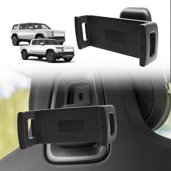 BestEvMod Seat Back Anchor Phone Holder, 1/4 Screw Mount, MagSafe Compatible with 2022-2024 Rivian R1T&R1S