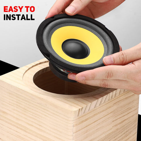 Facmogu 5in Wooden Speaker Enclosure, Empty Speaker Box for Premium Speakers to Enhance Sound and Bass