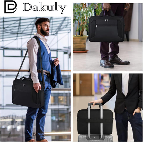 Laptop Bag 17.3 Inch Briefcase, Large Waterproof Case for Men Women Business Office Work, Adjustable Shoulder Messenger