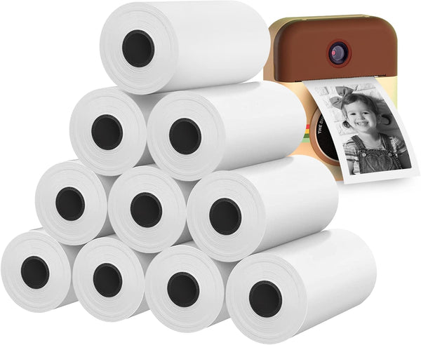 10 Rolls Kids Camera Paper for VTech KidiZoom PrintCam Instant Print Camera, BPA Free Thermal Paper