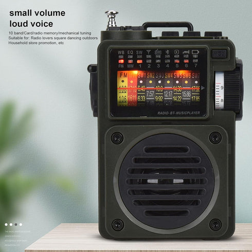 HRD-700 Portable Shortwave Radio, Bluetooth 5.0 Radio Music Player, FM MW SW WB NOAA Receiver, Full Band Broadcast