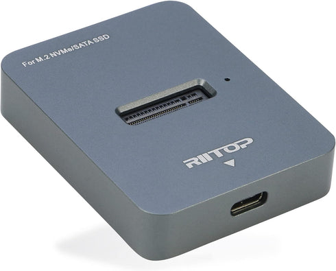 RIITOP M.2 to USB Docking Station, NVMe to USB-C Reader Adapter for M.2 NVMe and SATA-Based SSD Enclosure