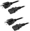 2-Pack Replacement AC Power Cord, 3.28 feet (1 meter) 3 Prong 18 AWG for Printer, PC, Monitor Power Supply