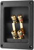 Speaker Terminal Connector, 4 Pure Copper Plated Wiring Terminal Box with 4 Mounting Holes