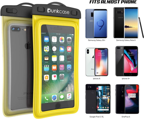 PunkBag Waterproof Phone Pouch, Universal Floating Dry Case for Most Cell Phones, iPhone 8 Plus & Samsung Galaxy S9