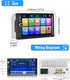 Rimoody 7 Inch Car Stereo Double Din Radio, Bluetooth Handsfree, Touch Screen, USB SD FM Multimedia with Backup Camera