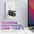 STATIK Fast-Charging GaN Power Adapter - 45W Dual USB C & USB, Foldable Compact Travel Charger for iPhone, iPad,