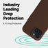 Incipio cru. Protective Phone Case for iPhone 15 Pro Max - Navy Camo, Wireless & 5G Compatible, Plastic-Free Recycled