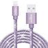 LIQUIPEL Powertek Glitter MFi Certified 6ft Lightning to USB Cable, Fast Charging for Apple iPhone, iPad, Purple
