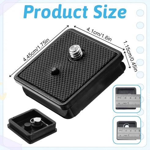 Bruislard (41x44.5x11.5mm) Tripod Quick Release Plate Camera Tripods Mount Adapter with Screws Camera Mounting Parts