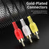 Abireiv 25FT 3RCA 3RCA Set-Top 24K Audio Video RCA Cable, to Composite AV Cable Compatible with Box, Speaker