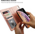 Bocasal Wallet Case for iPhone Xs Max, PU Leather Magnetic Detachable Kickstand Shockproof Cover with Wrist Strap
