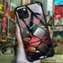 Case Compatible with iPhone 12,Pattern Plexiglass 12 Pro Case for Boys Men,Grid Sunset Pattern Shockproof Anti-Scratch Case for iPhone 12/12 Pro 6.1 inch
