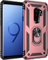 Military Grade Drop Impact Case for Samsung Galaxy S9 Plus, 360 Metal Rotating Ring Kickstand Holder, Heavy Duty