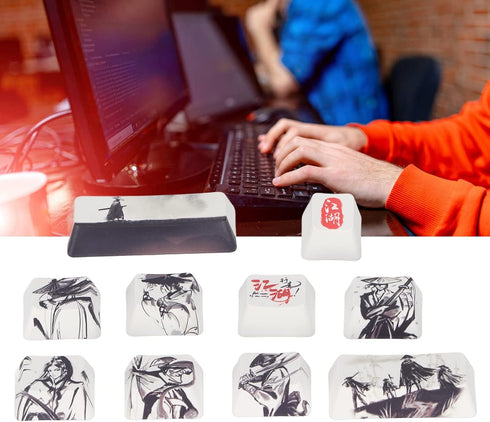 Keyboard Keycaps, Custom Keycap 10 Keys Sublimation Process Ink Martial Arts Windows Novelty Keycap Pbt Keycaps Clear Pattern DIY Mechanical Keyboard Universal Keycaps by Heayzoki