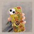 Aesthetic Vintage Hippie Peace Case Compatible with iPhone 15, Psychedelic Trippy Case for iPhone 15, Unique Trendy Design TPU Bumper Cover Case
