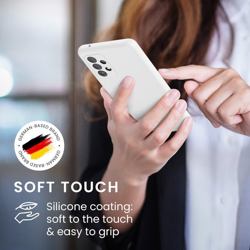 kwmobile Case for Samsung Galaxy A52 / A52 5G / A52s 5G - TPU Silicone Phone Cover with Soft Finish (White Matte)