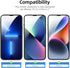 NEW'C Tempered Glass Screen Protector 3 Pack for iPhone 14, 13, 13 Pro (6.1") - Case Friendly, Anti-Scratch, Bubble