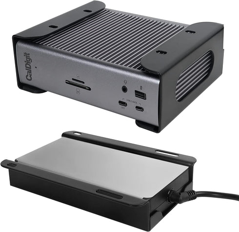 Under Desk Holder for Thunderbolt 4/3 Dock and Power Cable, Iron Storage Rack for TS4/TS3 Plus
