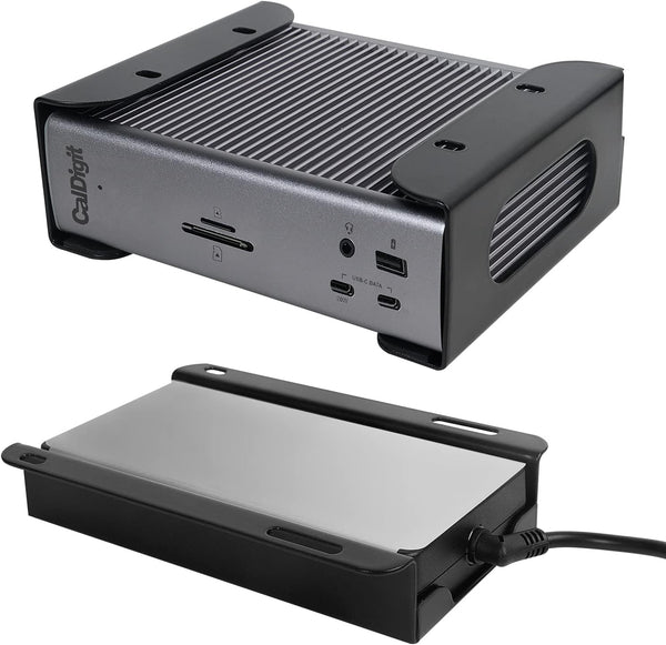 Under Desk Holder for Thunderbolt 4/3 Dock and Power Cable, Iron Storage Rack for TS4/TS3 Plus