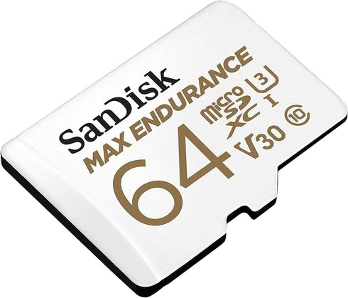 SanDisk MAX Endurance 64GB TF Card MicroSDXC (2 Pack) for Dash Cams & Home Security with Card Reader Bundle