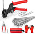 Stainless Steel Cable Tie Gun Set with 150PCS Ties, Special Tool for Fastening and Cutting Metal Cable Ties