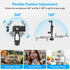 UTEBIT 1/4" 180 360 17 16 15 14, Universal Phone Tripod Mount with Cold Shoe Mount, Thread Tilt Rotation Support