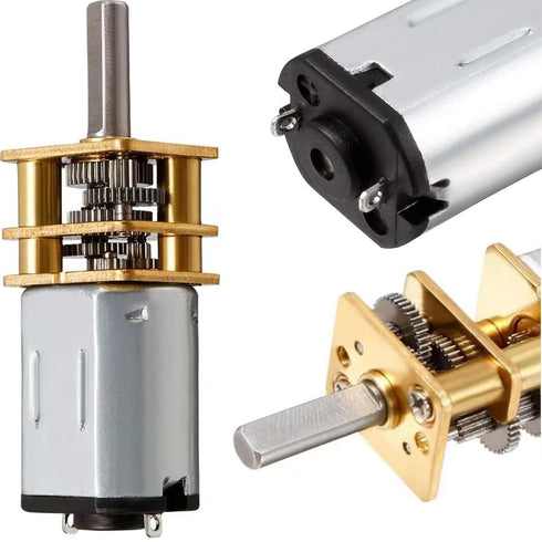 priaolker 12V 200RPM GA12-N20 3mm (2 Micro DC Gear Motor with All-Metal Gear Box Motor Shaft High Torque Gear Motor