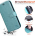 OCASE Wallet Case Compatible with iPhone 12/12 Pro, PU Leather Flip with Card Holders, Mint Green