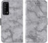 Asuwish Phone Case for TCL Stylus 5G 2022 with Marble Wallet Cover, Tempered Glass Screen Protector, Card Holder Slot