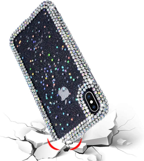 Bonitec Jesiya for iPhone 11 Pro Case, 3D Glitter Sparkle Bling Luxury Shiny Crystal Rhinestone Clear Protective Cover