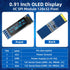 iPistBit 5 0.91 Inch I2C 128x32 SSD1306 ESP32 Pcs OLED Display Module, Pixel Luminous OLED Screen Board Compatible