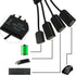 cablecc 3 S5 i9600 Note3 N9000 Micro USB Host OTG Port Hub Adapter Cable with Power for Galaxy Cell Phone & Tablet