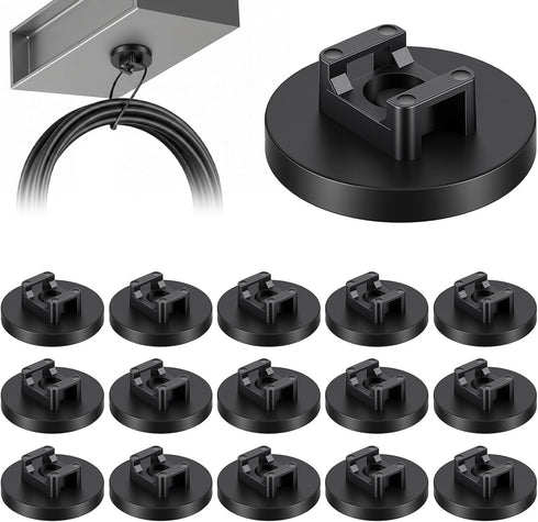 15 Pcs Magnetic Zip Tie Mount Base Black Magnetic Cable Clips Wire