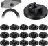 15 Pcs Magnetic Zip Tie Mount Base Black Magnetic Cable Clips Wire