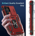 DEERLAMN Heavy Duty Shockproof Case for Samsung Galaxy S23 Ultra, Slide Camera Cover, Red Military Grade