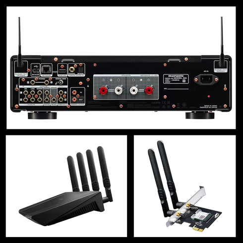 Dual Band PC WiFi Antenna 2.4Ghz/5.8Ghz 5dBi RP-SMA Male Connector, Bluetooth WiFi Antenna for Desktop PC - 2 Pack