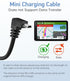 18AWG Charging Cable for Garmin GPS (6.5Ft 2Pcs) Thicker Power Cord, 90 Degree Shielding Mini USB Charger Cable for
