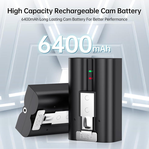 POWEROWL Replacement for Ring Doorbell Battery, 6400mAh Rechargeable Batteries for Ring Camera, 2 Pack