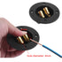 3-'' Double Binding Round Gold Plate Push Spring Loaded Jacks Connector Speaker Box Terminal Cup (Black - 2pcs)