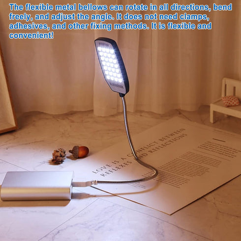 5V 28 Pilipane USB Reading Lamp, Flexible Gooseneck Mini USB LED Portable Reading Light Computer Lamp with Switch