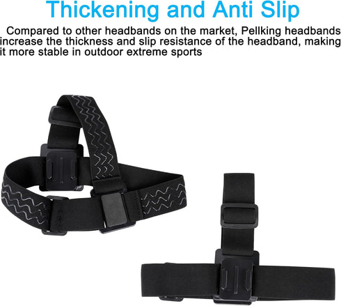 PellKing Quick Release Head Strap Mount for GoPro Hero 13 12 11 10 9 8 7 6 5, Insta360 X3 X2, DJI Osmo Action
