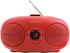 Memorex Programmable AM/FM Top Loading CD Player | Portable Stereo with Memory | Auxiliary Input and LED Display (Red)