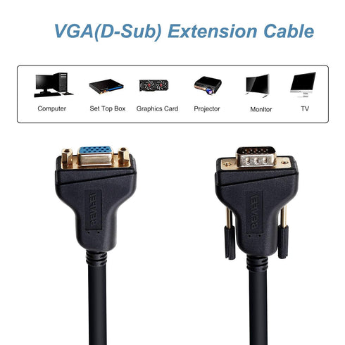 BENFEI VGA Extension Cable, VGA Male to Female - 10 Feet